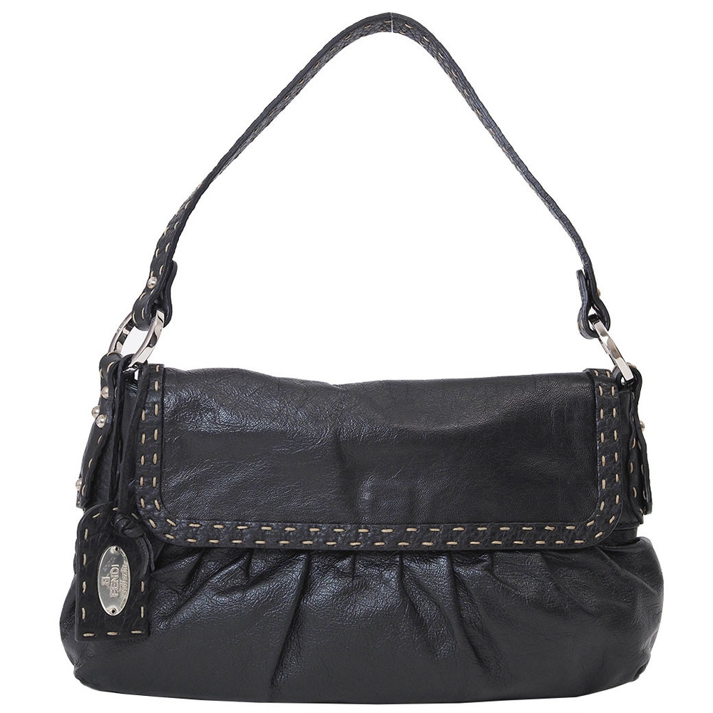 Fendi Selleria Chef Bag Shoulder Bag Black
